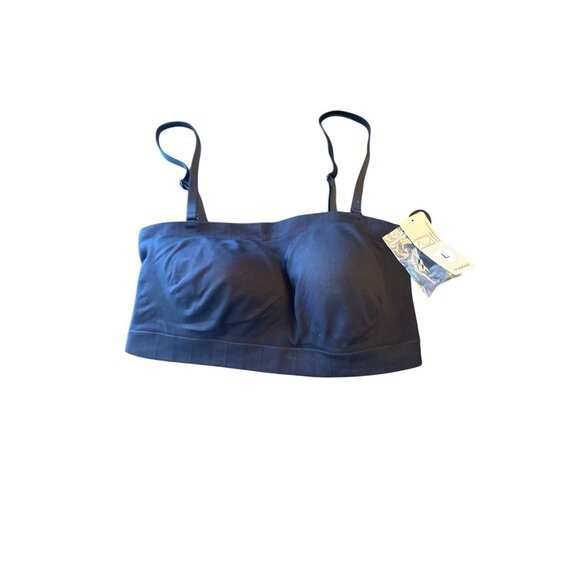 NWT Truekind Convertible Strapless Seamless Bra L Black Nylon & Elastane - Picture 1 of 5